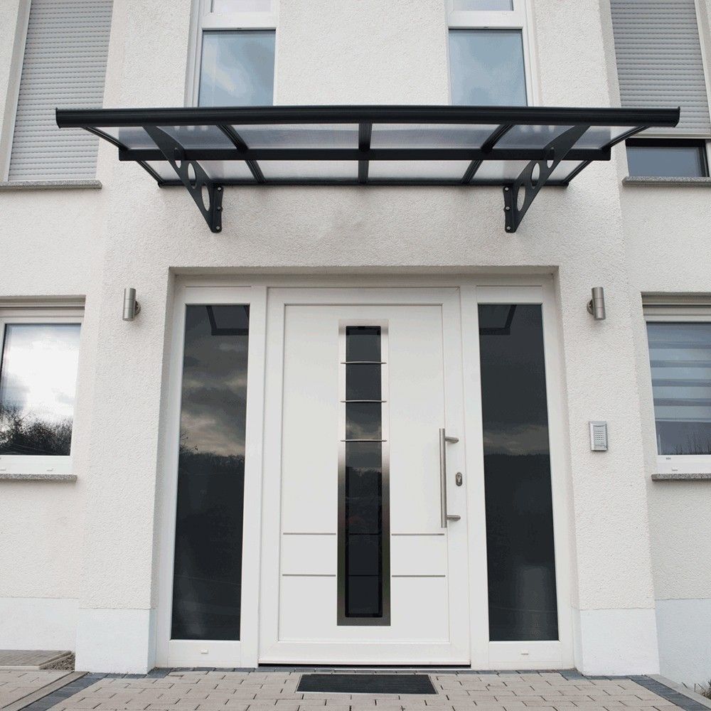 Door canopy with sides clearance