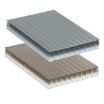 32mm Heatguard and Bronze opal dual tinted polycarbonate sheets with a light reflective opal inner surface and a heat reflective external surface
