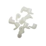 White fixing clips
