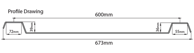 EZ Glaze Roofing Profile Drawing