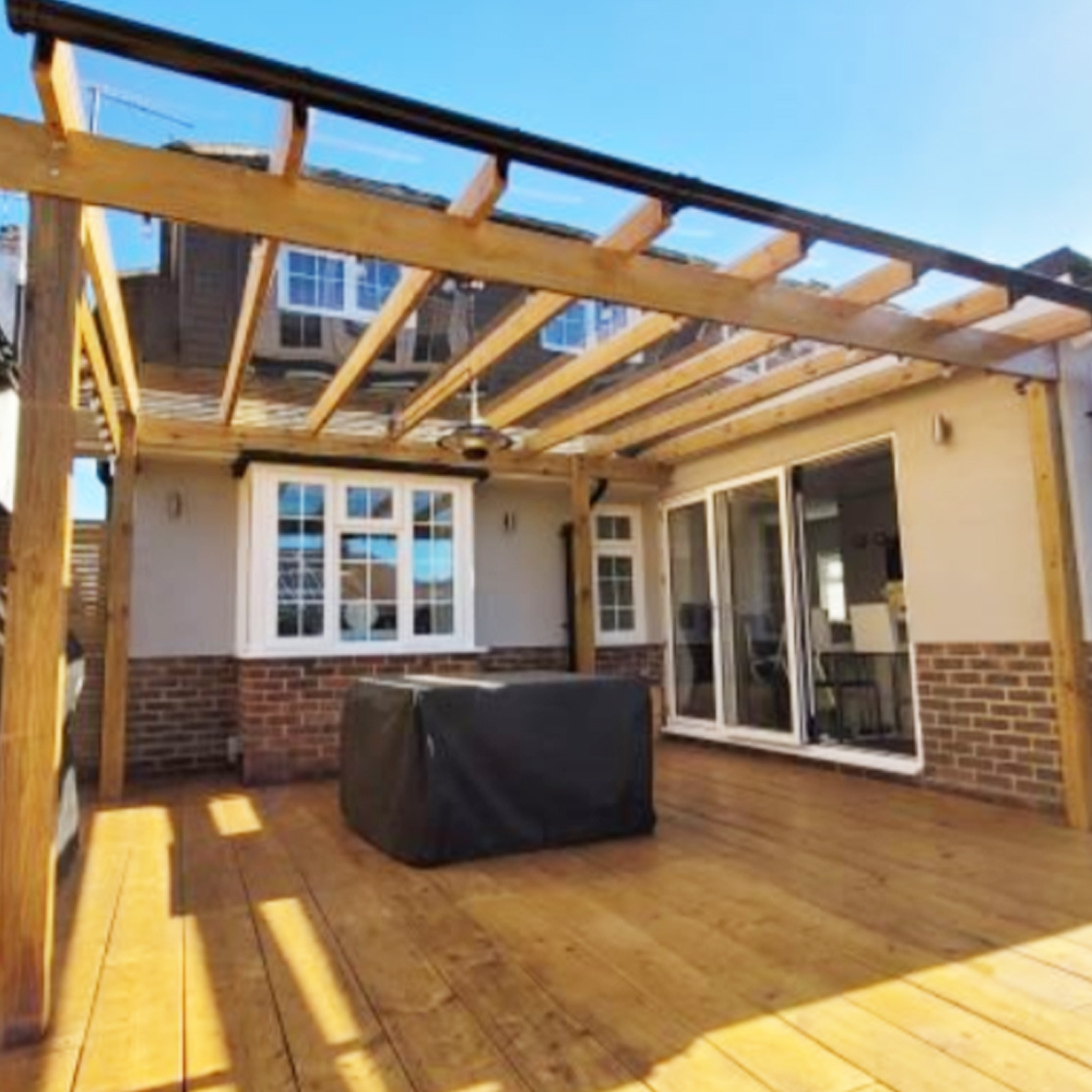 EZ Glaze clear pergola roofing