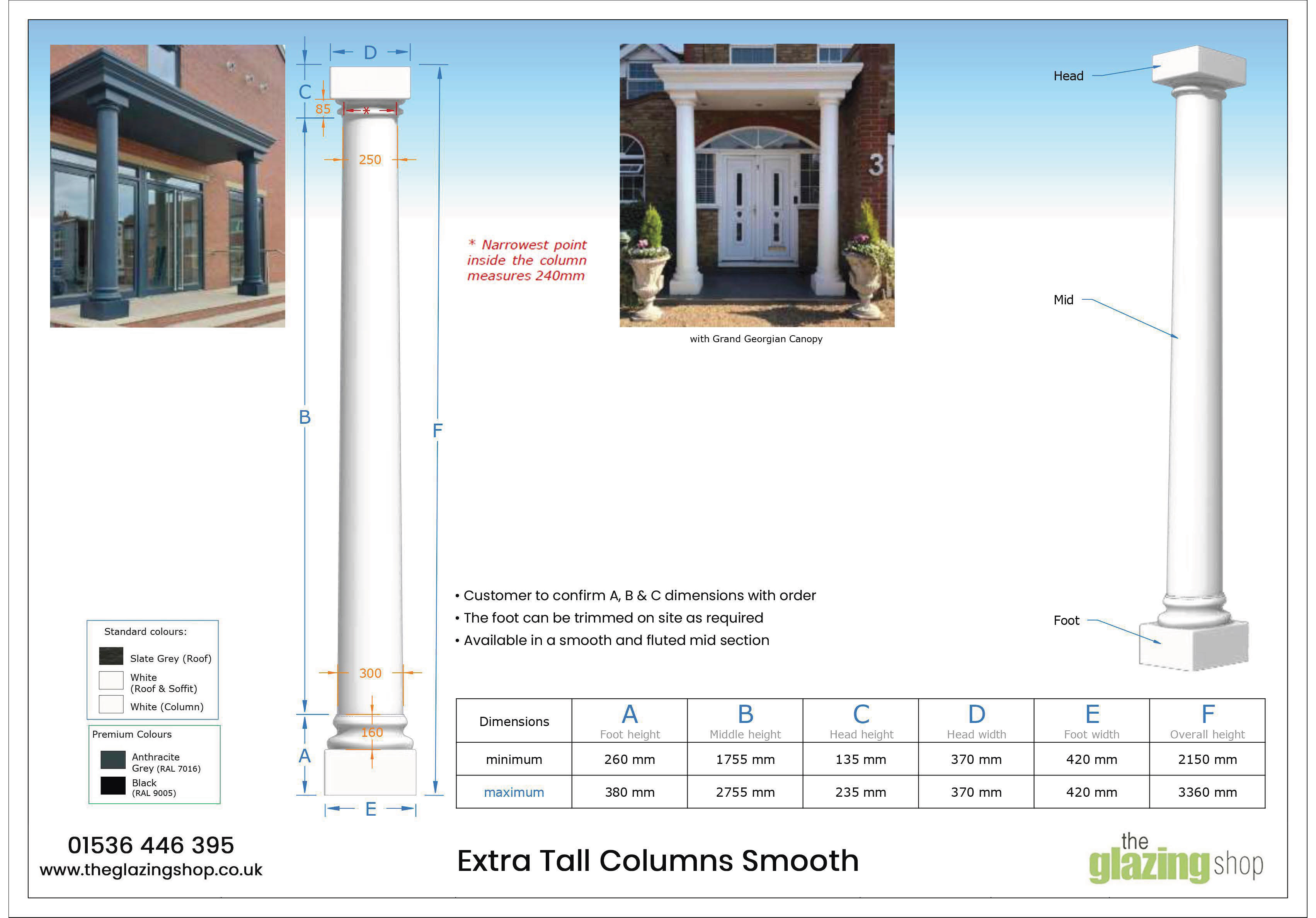 Extra Tall Columns Smooth