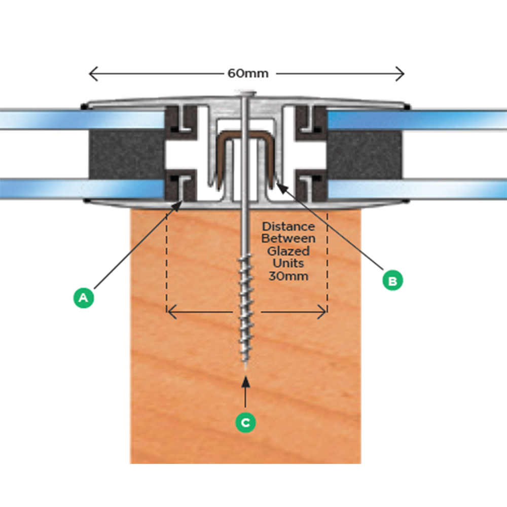 Horizontal glazing bar for over transoms